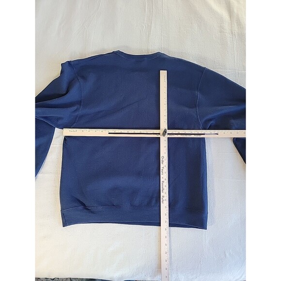 Grunt Apparel Sweatshirt Mens L Navy Blue Eagle Banner Seal Patriotic VTG Y2K - Picture 10 of 13